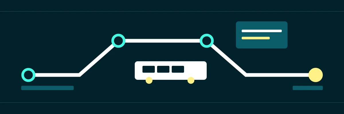 Ilustración de la ruta de un viaje especial
