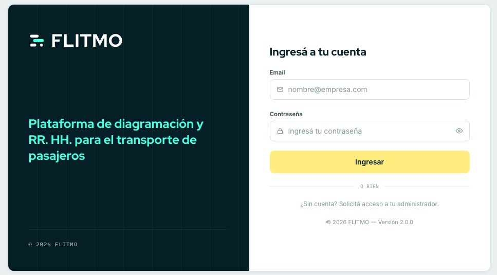 Captura real de Plataforma Web FLITMO